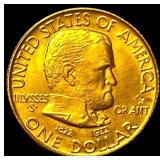 1922 Gold $1 Grant Memorial GEM BU