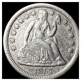 1857-O Silver Seated Liberty Dime CLOSELY UNCIRCUL