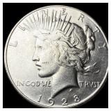 1928-S Silver Peace Dollar CLOSELY UNCIRCULATED