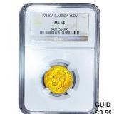 1932 Soth Africa Gold 1 Sovereign .2354 AGW NGC MS