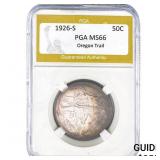 1926-S Oregon Trail Half Dollar PGA MS66