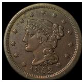 1852 Braided Hair Large Cent NEARLY UNCIRCULATED