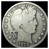 1913-S Silver Barber Half Dollar HIGH GRADE