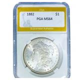 1882 Morgan Silver Dollar PGA MS64
