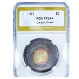 1971 Canada Silver Dollar PGA PR67+ Toned