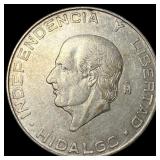 1855Mo Mexico Silver 5 Pesos