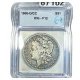 1900-O/CC Morgan Silver Dollar ICG F12