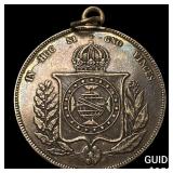 1865 Brazil Silver 100 Reis