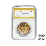 1824/1 Capped Bust Half Dollar PGA XF40