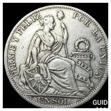 1895 Peru Silver 1 Sol