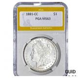1881-CC Morgan Silver Dollar PGA MS63