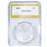 1897 Morgan Silver Dollar PGA MS64