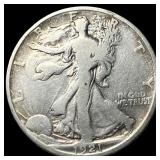 1921-S Silver Walking Liberty Half Dollar LIGHTLY