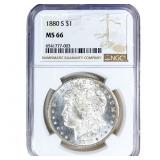 1880-S Morgan Silver Dollar NGC MS66