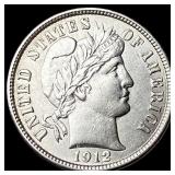 1912-D Silver Barber Dime CLOSELY UNCIRCULATED