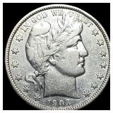 1903-O Silver Half Dollar (Barber) ABOUT UNCIRCULA