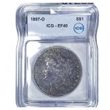 1897-O Morgan Silver Dollar ICG EF40