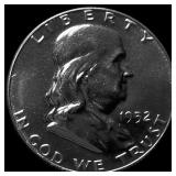 1952-S Silver Half Dollar Franklin GEM PROOF