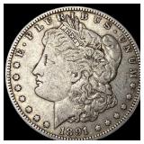 1891-O Silver Morgan Dollar ABOUT UNCIRCULATED