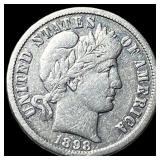 1898-O Silver Barber Dime NEARLY UNCIRCULATED