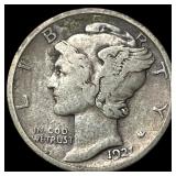1921 Silver Mercury Dime LIGHTLY CIRCULATED