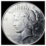 1934-D Silver Peace Dollar CHOICE AU