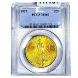 1927 $20 Gold Double Eagle PCGS MS62