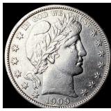 1909 Barber Half Dollar CLOSELY UNCIRCULATED