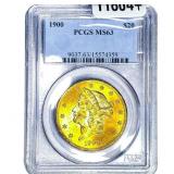 1900 $20 Gold Double Eagle PCGS MS63