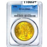 1904 $20 Gold Double Eagle PCGS MS63