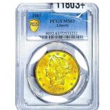 1907 $20 Gold Double Eagle PCGS MS63
