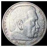 1936 Germany Silver 5 Reichsmark