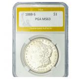 1888-S Morgan Silver Dollar PGA MS63