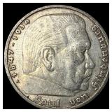 1935 Germany Silver 5 Reichsmark