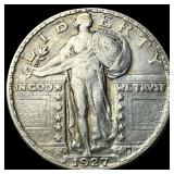 1927-S Silver Standing Liberty Quarter NEARLY UNCI