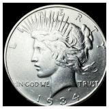 1934-D Silver Peace Dollar CLOSELY UNCIRCULATED