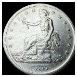1877 Silver Trade Dollar CLOSELY UNCIRCULATED
