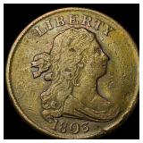 1803 Draped Bust Half Cent NEARLY UNCIRCULATED