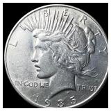 1935 Silver Peace Dollar CLOSELY UNCIRCULATED