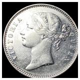 1840 Silver One Rupee East India Company UNCIRCULA
