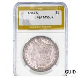 1883-S Morgan Silver Dollar PGA MS63+