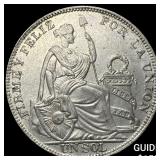 1930 Peru Silver 1 Sol