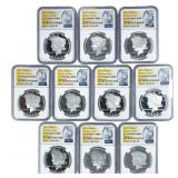 [10 Coins] 2023-S Morgan Silver Dollar NGC PF70 Ul