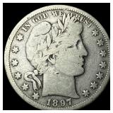 1897-S Silver Half Dollar LIGHTLY CIRCULATED