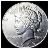 1935 Silver Peace Dollar CLOSELY UNCIRCULATED