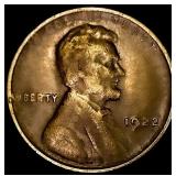 1922 No D Strong Rev Wheat Cent