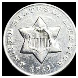 1851 Silver Three-Cent Piece UNCIRCULATED