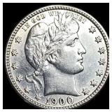 1900-S Silver Barber Quarter UNCIRCULATED