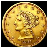 1861 $2.50 Gold Quarter Eagle
