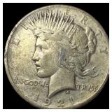 1921 Silver Peace Dollar NEARLY UNCIRCULATED